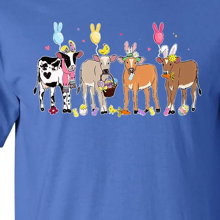 Cute Cow Easter Day Farm Animals Tall T-Shirt