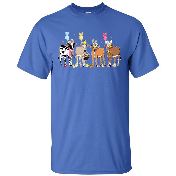 Cute Cow Easter Day Farm Animals Tall T-Shirt