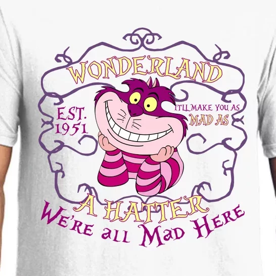 Cheshire Cat Est 1951 Were All Mad Alice In Wonderland Pajama Set