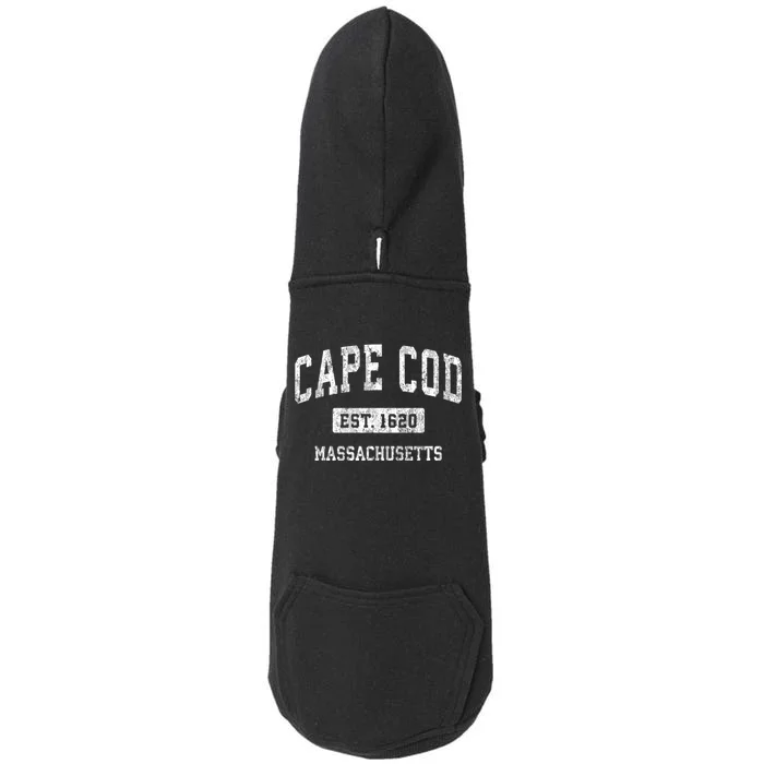 Cape Cod Est 1620 Massachusetts Ma Vintage Sports Established Design Doggie 3-End Fleece Hoodie