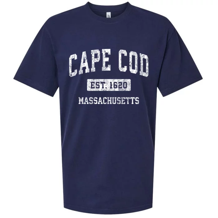 Cape Cod Est 1620 Massachusetts Ma Vintage Sports Established Design Sueded Cloud Jersey T-Shirt