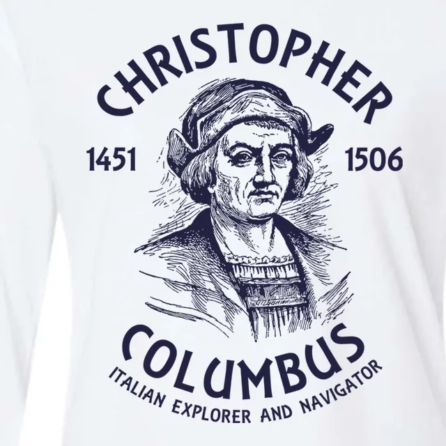 Christopher Columbus Explorer Womens Cotton Relaxed Long Sleeve T-Shirt