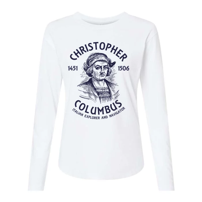 Christopher Columbus Explorer Womens Cotton Relaxed Long Sleeve T-Shirt