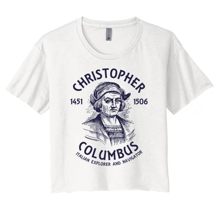 Christopher Columbus Explorer Women's Crop Top Tee