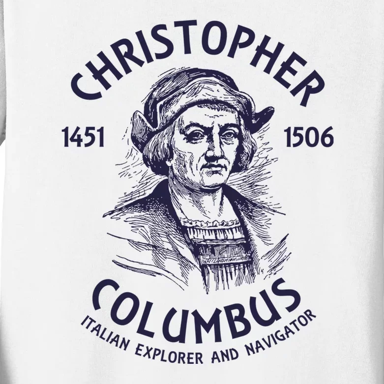 Christopher Columbus Explorer Kids Long Sleeve Shirt