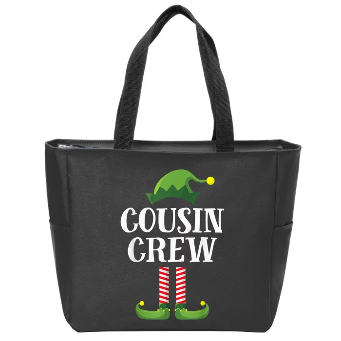 Cousin Crew Elf Matching Group Christmas Family Kid Zip Tote Bag