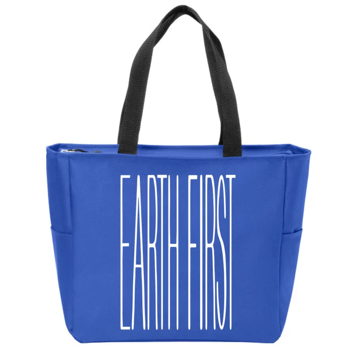 Climate Change Earth First Gift Zip Tote Bag