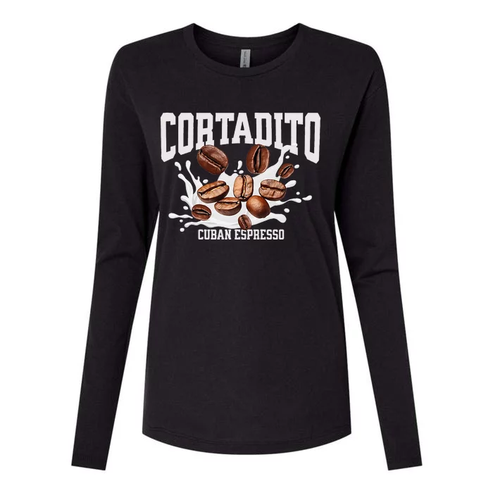 Cuban Coffee Espresso Cortadito Gift Womens Cotton Relaxed Long Sleeve T-Shirt