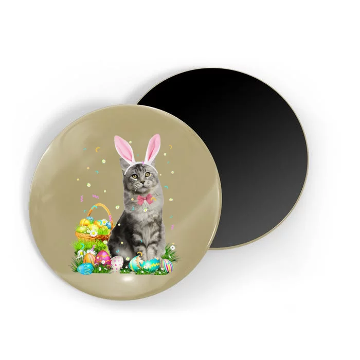 Cute Cat Easter Day Bunny Eggs Costume Gift Funny Cute Magnet