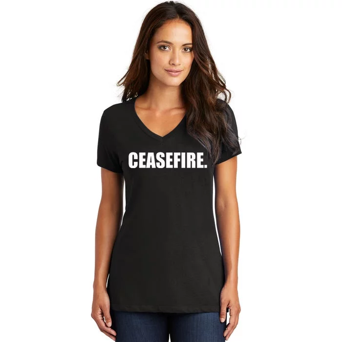 Ceasefire Women's V-Neck T-Shirt