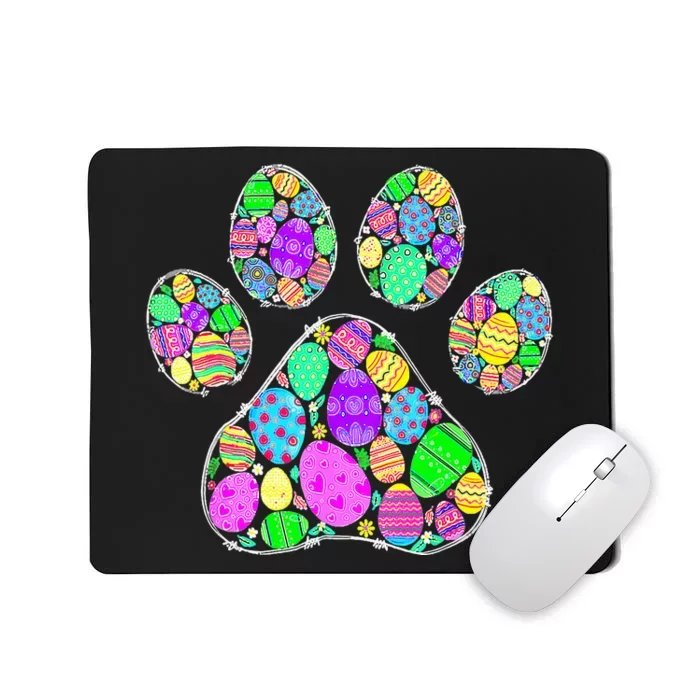 Cute Colorful Easter Eggs Dog Cat Paw Lover rabbit Mousepad