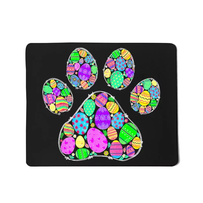 Cute Colorful Easter Eggs Dog Cat Paw Lover rabbit Mousepad