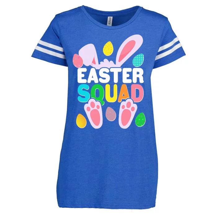 Cute Colorful Easter Squad Easter Bunny Rabbit Eggs Enza Ladies Jersey Football T-Shirt