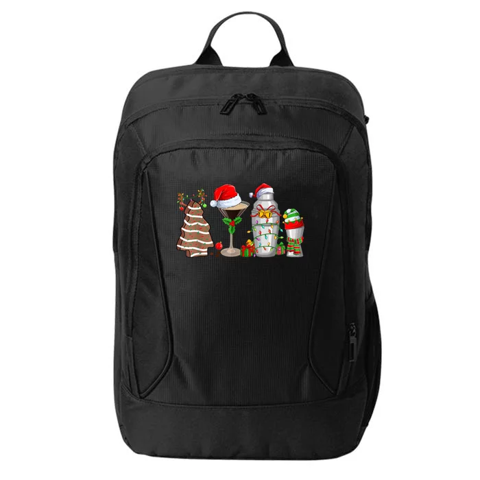 Christmas Cocktail Espresso Martini Drinking Party Bartender City Backpack