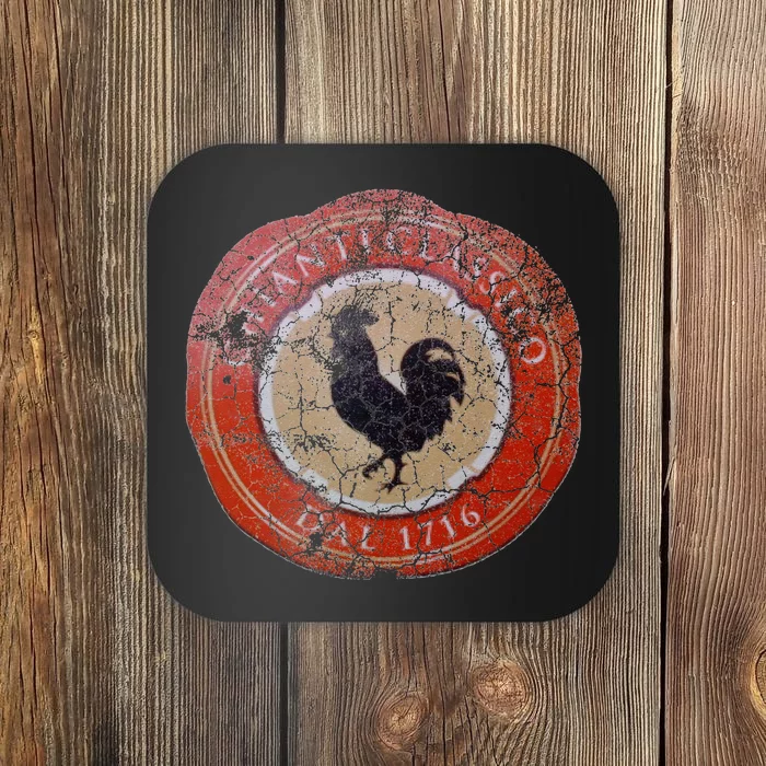 Chianti Classico Emblem Italian Red Wine Label Coaster