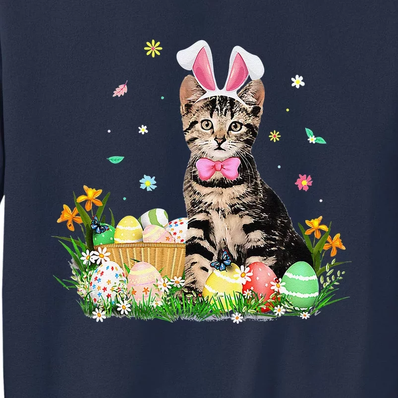 Cute Cat Easter Day Bunny Eggs Costume Gift Funny Sweatshirt