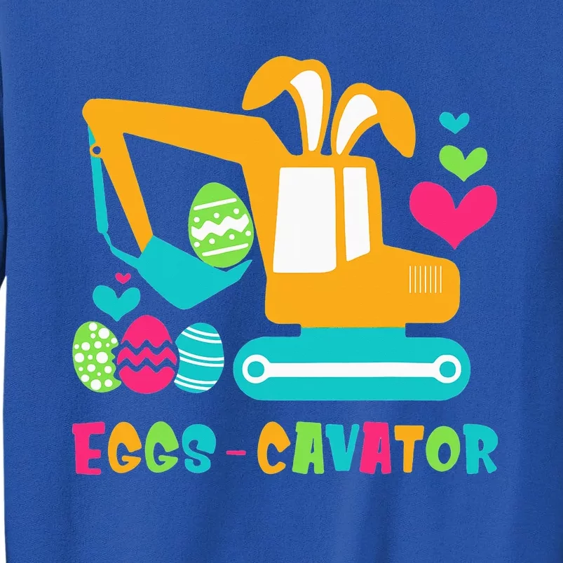 Cute Construction Excavator Easter Day Egg Hunt Sweatshirt