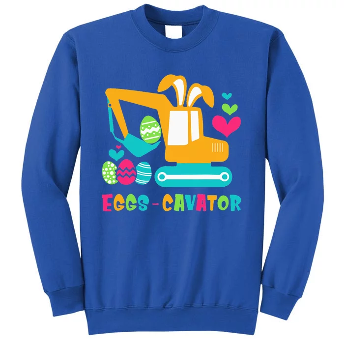 Cute Construction Excavator Easter Day Egg Hunt Sweatshirt