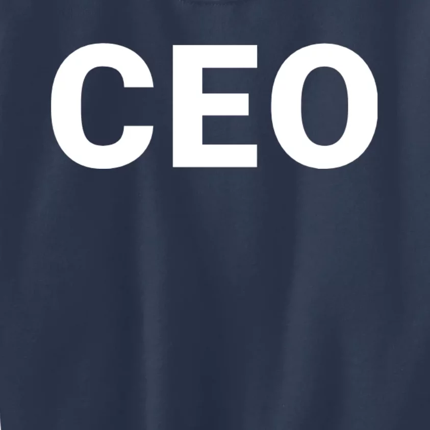 Ceo Chief Executive Officer Highest Ranking Executive Management Of Organization Kids Sweatshirt