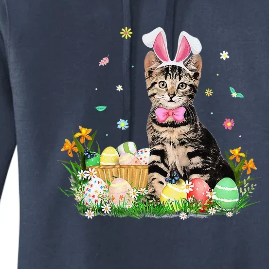 Cute Cat Easter Day Bunny Eggs Costume Gifts Womens Women's Pullover Hoodie