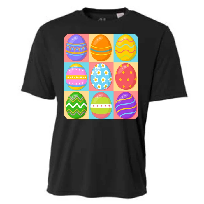 Cute Colorful Easter Egg Pop Art Cooling Performance Crew T-Shirt