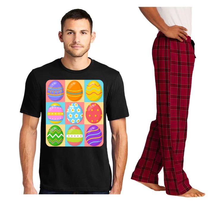 Cute Colorful Easter Egg Pop Art Pajama Set