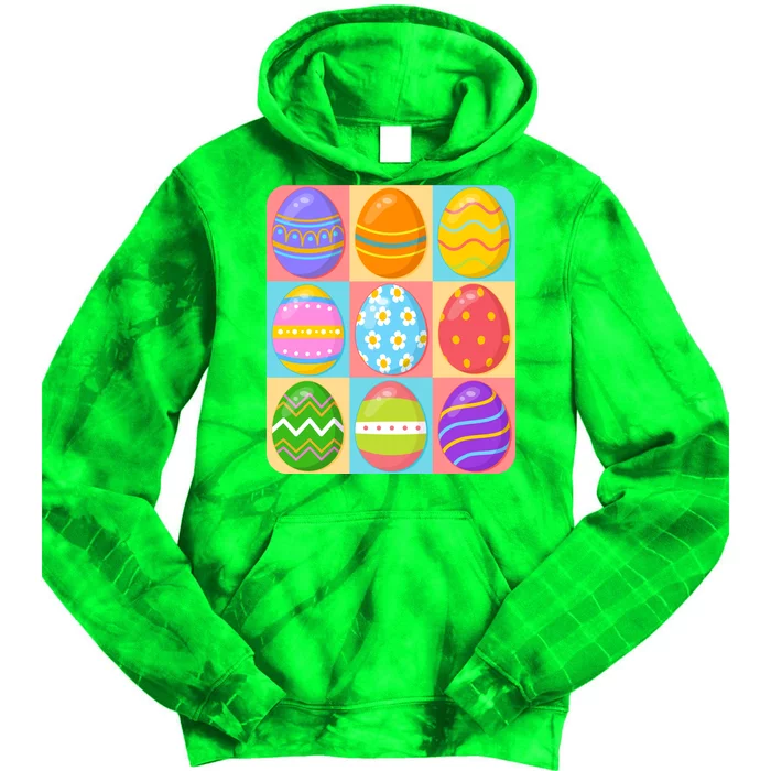 Cute Colorful Easter Egg Pop Art Tie Dye Hoodie