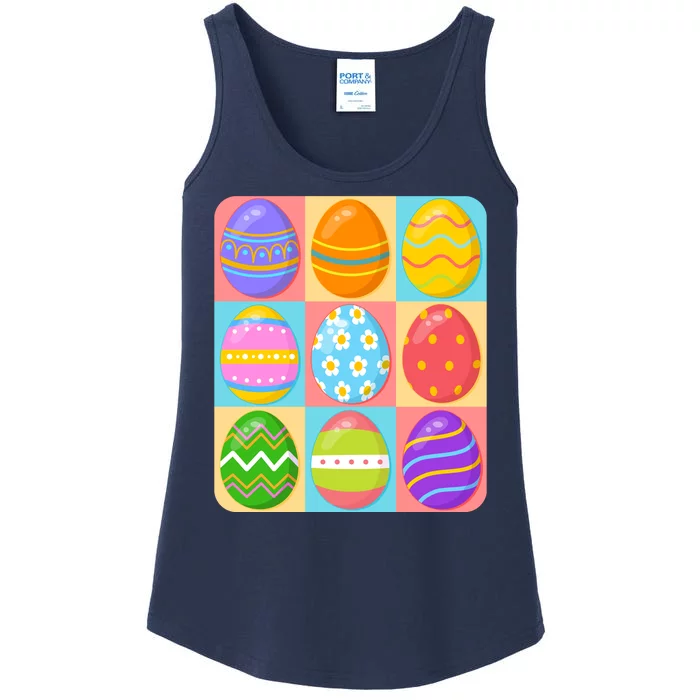 Cute Colorful Easter Egg Pop Art Ladies Essential Tank