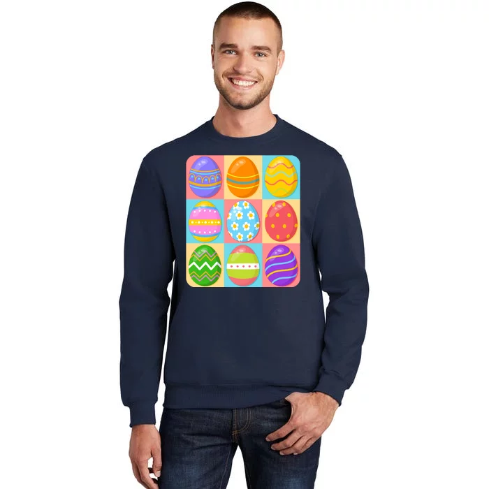 Cute Colorful Easter Egg Pop Art Tall Sweatshirt