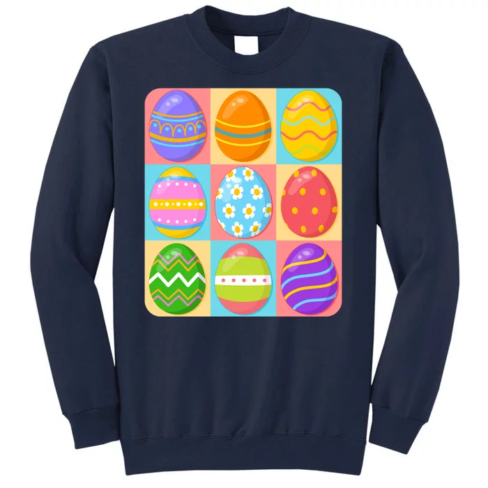 Cute Colorful Easter Egg Pop Art Tall Sweatshirt