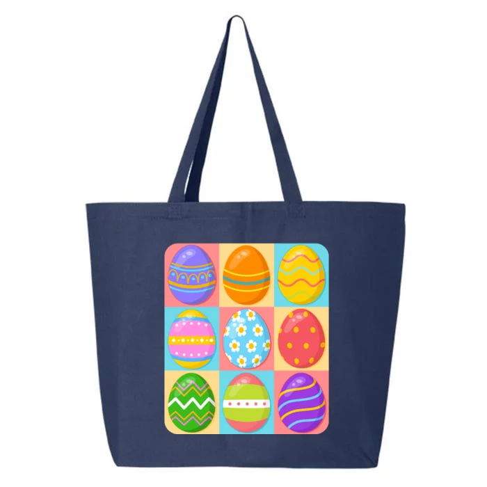 Cute Colorful Easter Egg Pop Art 25L Jumbo Tote