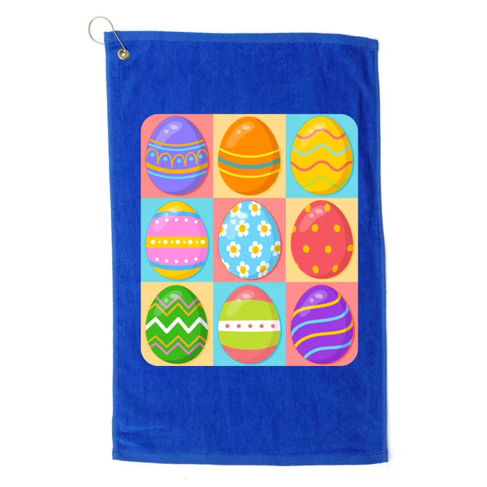 Cute Colorful Easter Egg Pop Art Platinum Collection Golf Towel