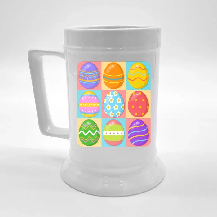 Cute Colorful Easter Egg Pop Art Front & Back Beer Stein