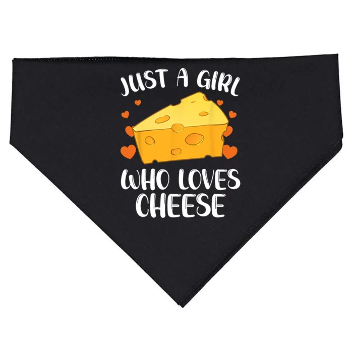 Cool Cheese For Girls Women Cheese Lovers Cottage Mozzarella USA-Made Doggie Bandana