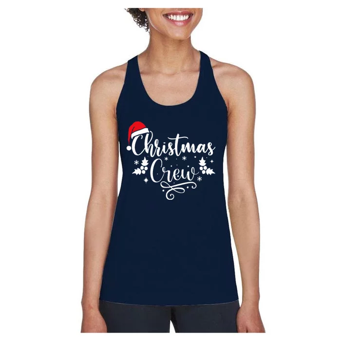 Christmas Crew Family Group Matching Christmas Pajama Party Women's Racerback Tank