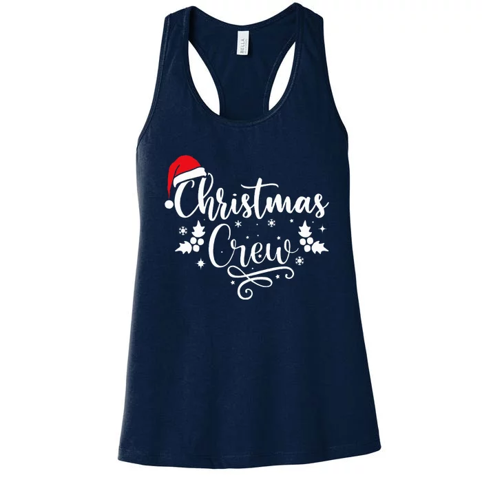 Christmas Crew Family Group Matching Christmas Pajama Party Women's Racerback Tank