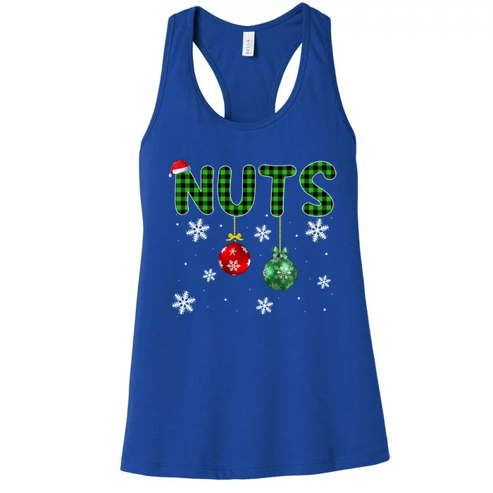 Chestnuts Christmas Funny Matching Couples Xmas Nuts Gift Women's Racerback Tank