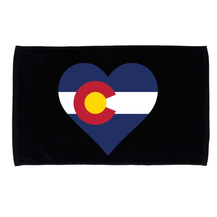 Cool Colorado Flag In Heart Shape Microfiber Hand Towel