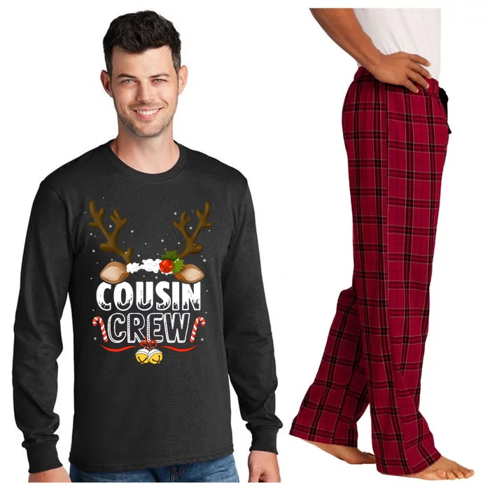 Cousin Crew Funny Christmas Reindeer Long Sleeve Pajama Set