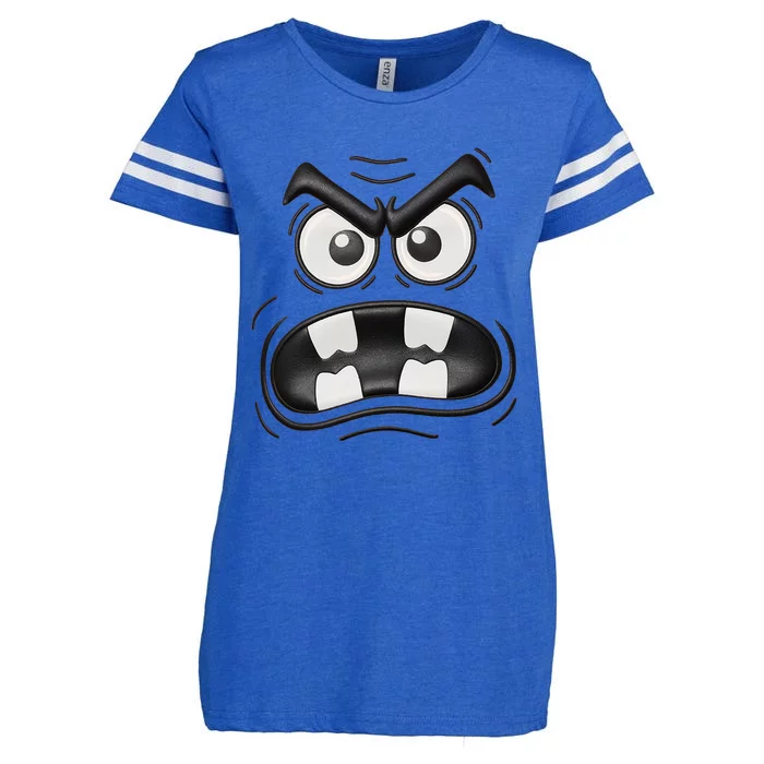 Creepy Carrots Face Halloween Funny Costume Enza Ladies Jersey Football T-Shirt