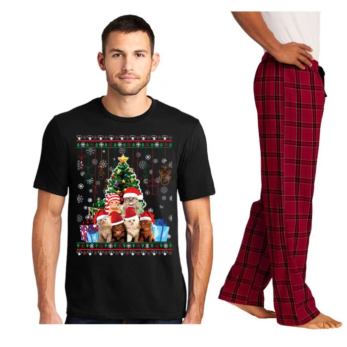 Cat Christmas Funny Ugly Women Merry Gift Pajama Set