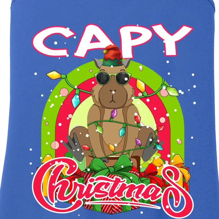 Capy Christmas Funny Capybara Funny Christmas Funny Gift Ladies Essential Tank