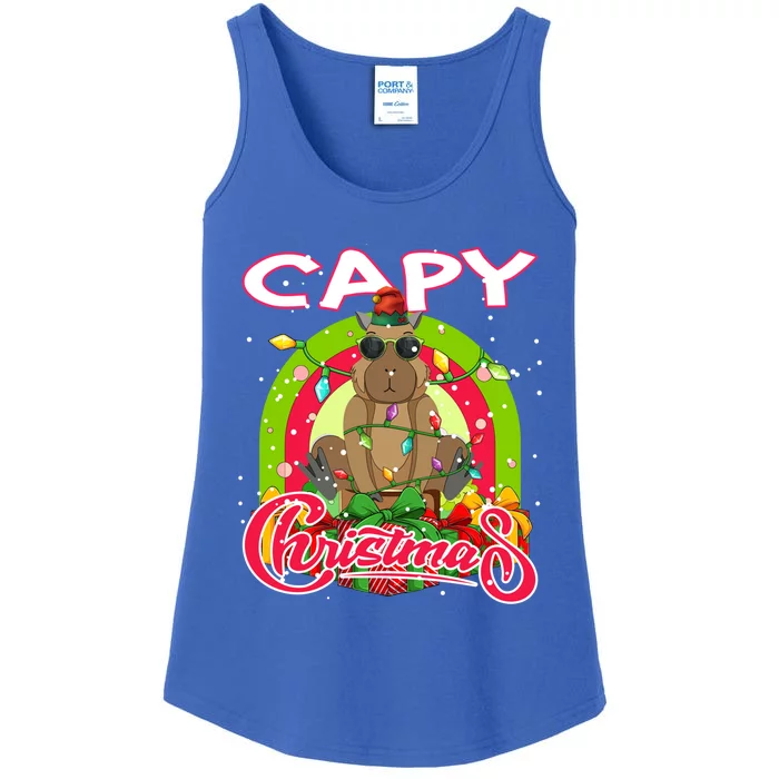 Capy Christmas Funny Capybara Funny Christmas Funny Gift Ladies Essential Tank