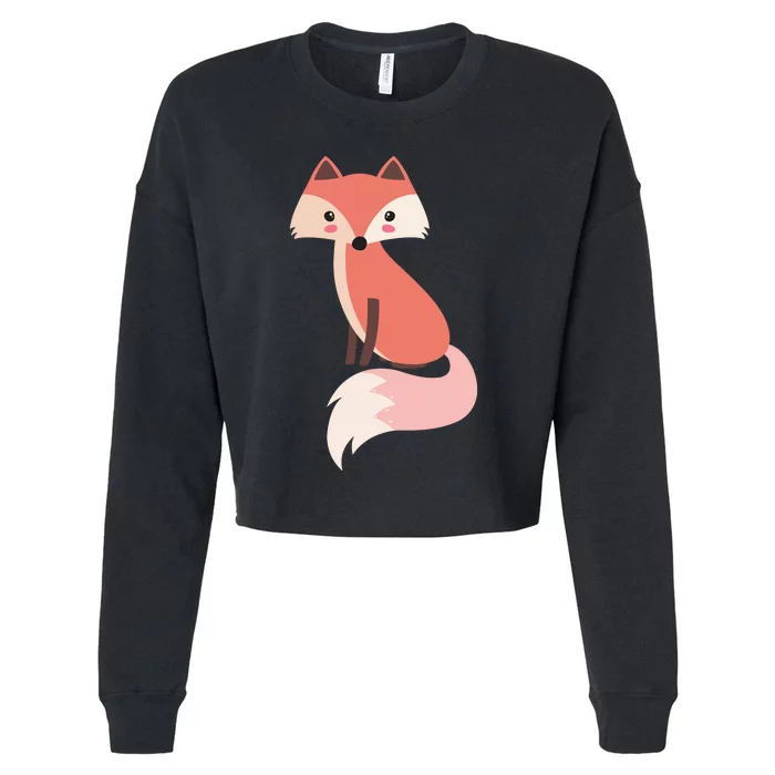 Cute Cartoon Fox Animal & Nature Lover Gift JDK0001 Cropped Pullover Crew