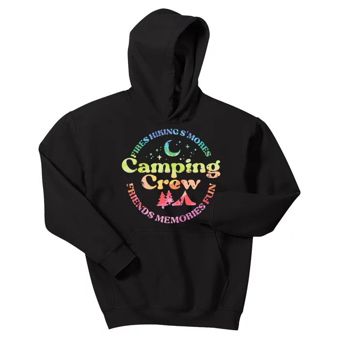 Camping Crew Family Friends Kids Hoodie