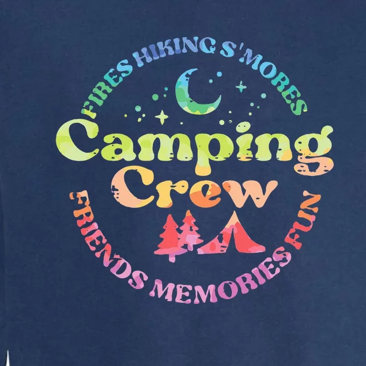 Camping Crew Family Friends Garment-Dyed Sweatshirt