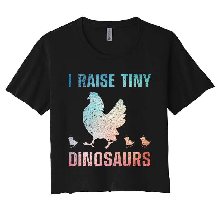 Cute Chicken For Rooster Hen Chicken Farmer Lovers Women's Crop Top Tee