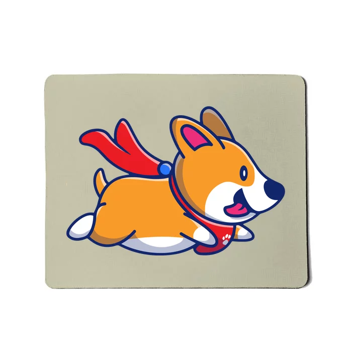 Cute Corgi Flying Cartoon Mousepad