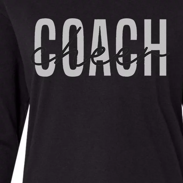 Cheer Coach Funny Design Cute Cheer Coach Cool Coaching Womens Cotton Relaxed Long Sleeve T-Shirt