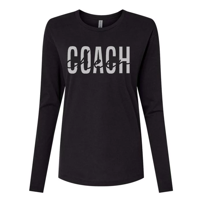 Cheer Coach Funny Design Cute Cheer Coach Cool Coaching Womens Cotton Relaxed Long Sleeve T-Shirt